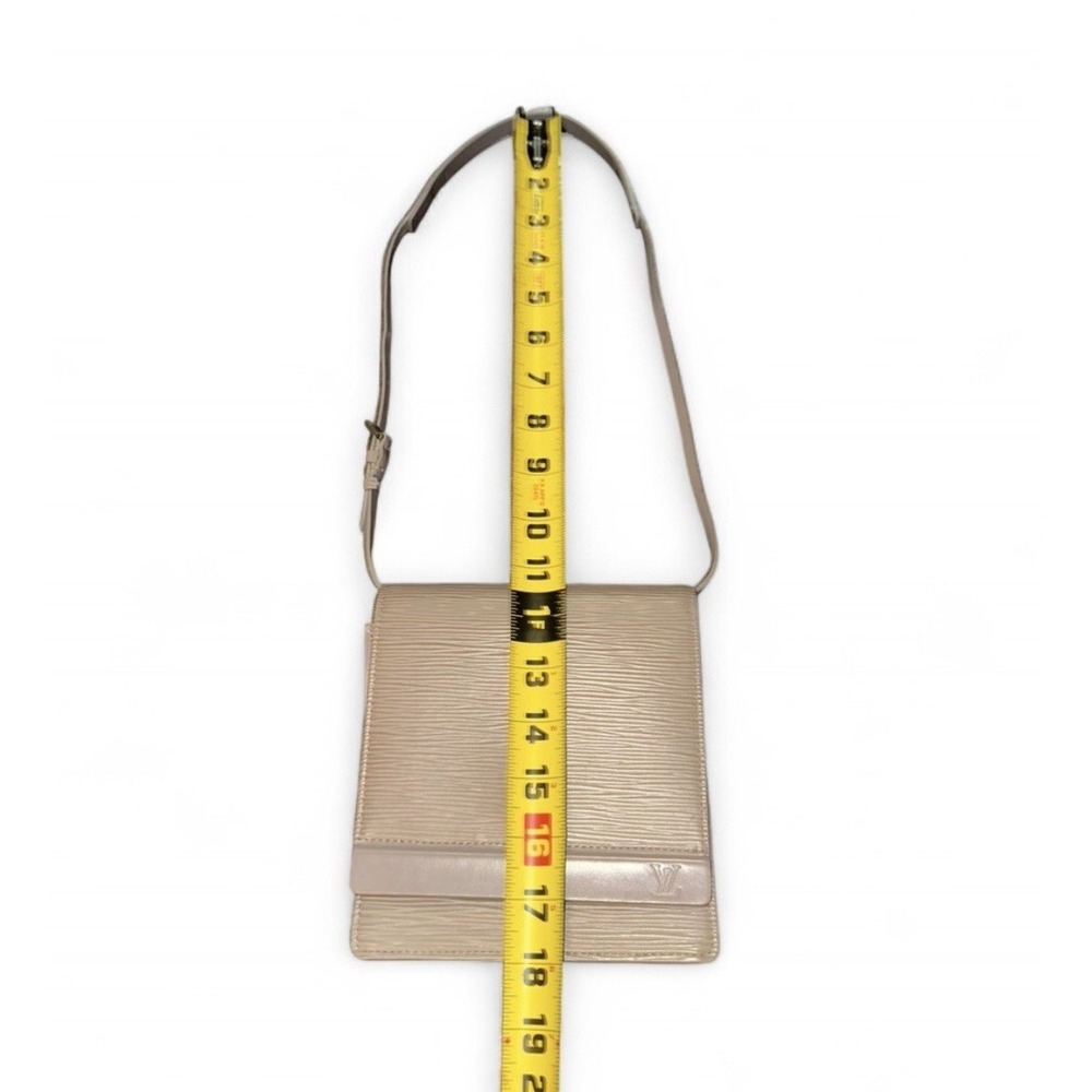 Vintage Louis Vuitton Biarritz Shoulder Bag Epi Leather Gray Violet‎ Small RARE - Picture 13 of 16